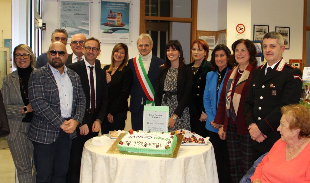 BORGOVERCELLI – 120 anni di presenza della Banca Popolare di Novara