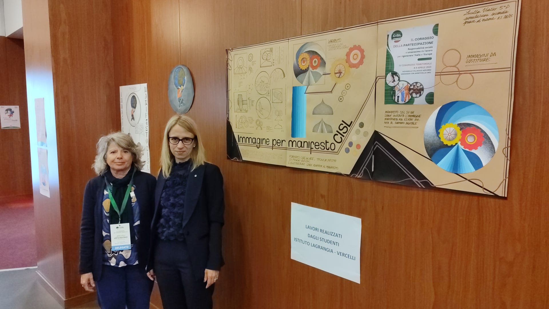VERCELLI – Gli Studenti dell’Artistico Lagrangia autori del manifesto congressuale Cisl