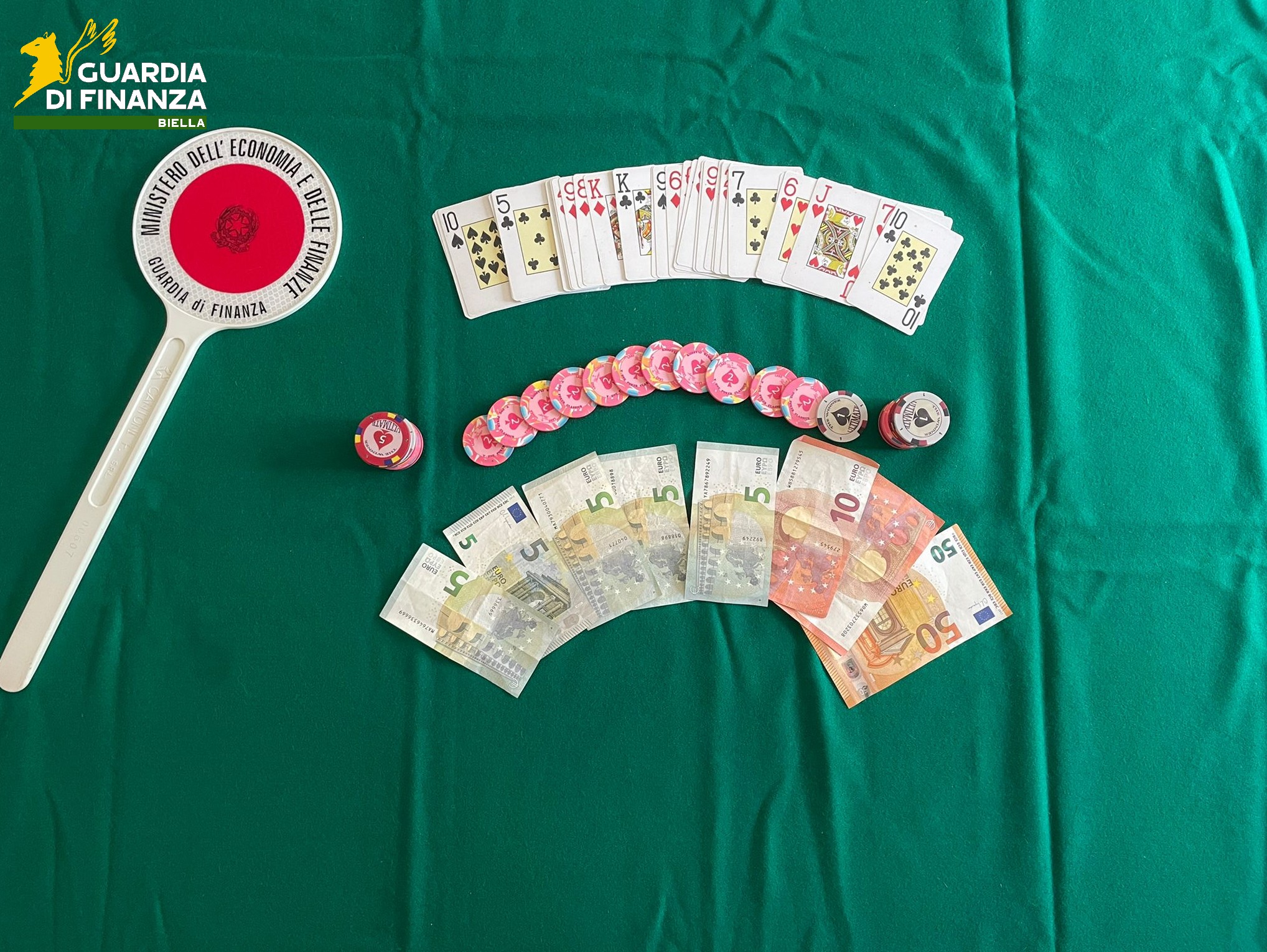 GUARDIA DI FINANZA BIELLA – Cavaglià – Scoperta bisca clandestina